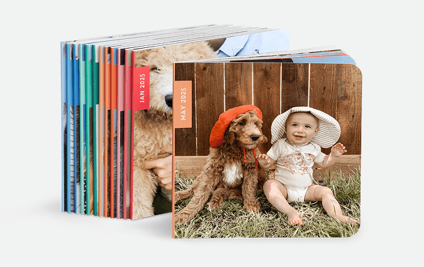 Stack of Chatbooks Monthly Mini photo books