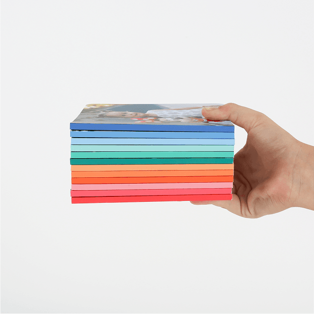 14 cover options, including vivid rainbow and solid colors