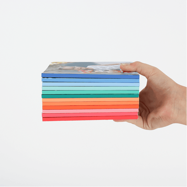 14 cover options, including vivid rainbow and solid colors