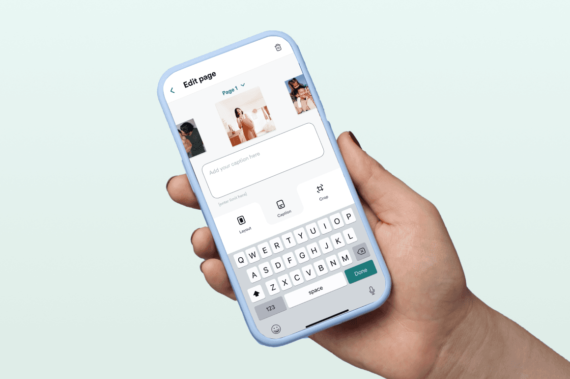 Customize with text pages and collages