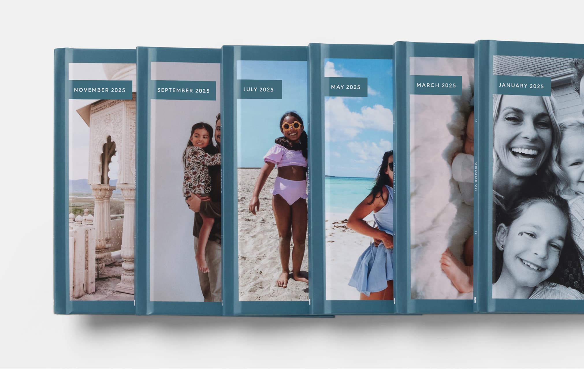 A book cover featuring various images of people, showcasing diverse expressions and activities.