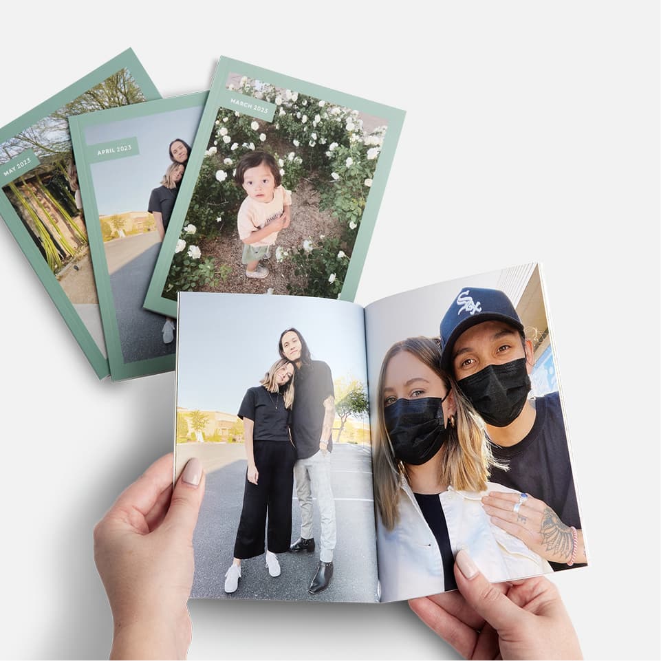 A new 5”x7” softcover photo book each month