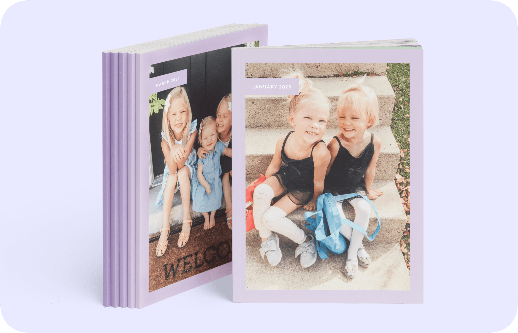 Stack of softcover Monthbooks